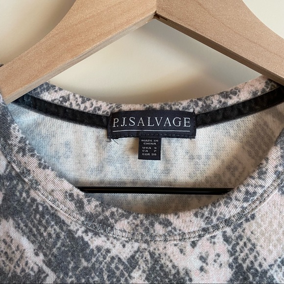 Pj Salvage Pink/Gray Snake Print Tank Top (S) - Picture 2 of 7
